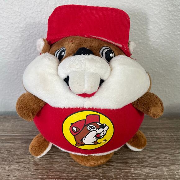 Buc-ee’s Beaver Plush 8” Red Shirt Jaag 2015 Stuffed Animal Toy Cap Logo TX Gift - Picture 12 of 12
